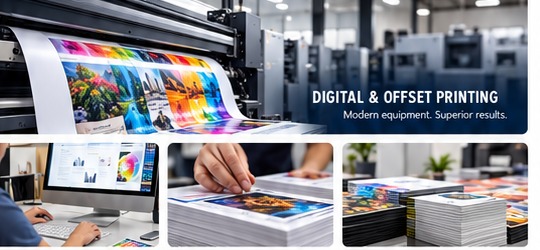 Colour printing production and finishing